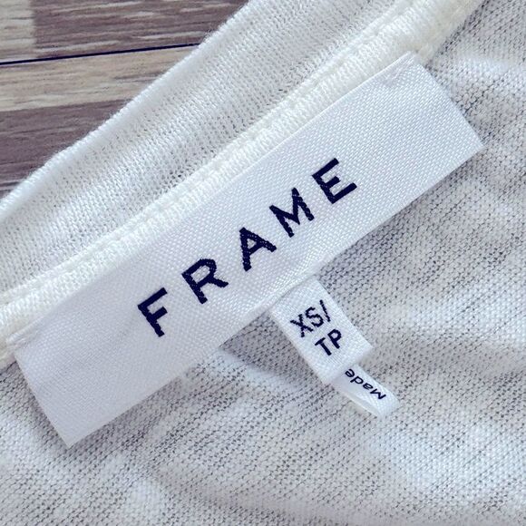 FRAME Easy Scoop Linen Top - Picture 4 of 5